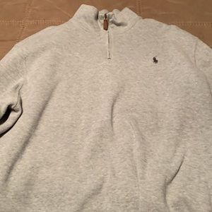 Men’s Gray Polo by Ralph Lauren Half Zip Pullover